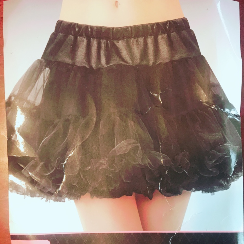 Halloween petticoat layered tulle black